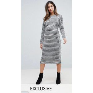 NWOT ASOS Maternity Twist Back Bodycon Dress